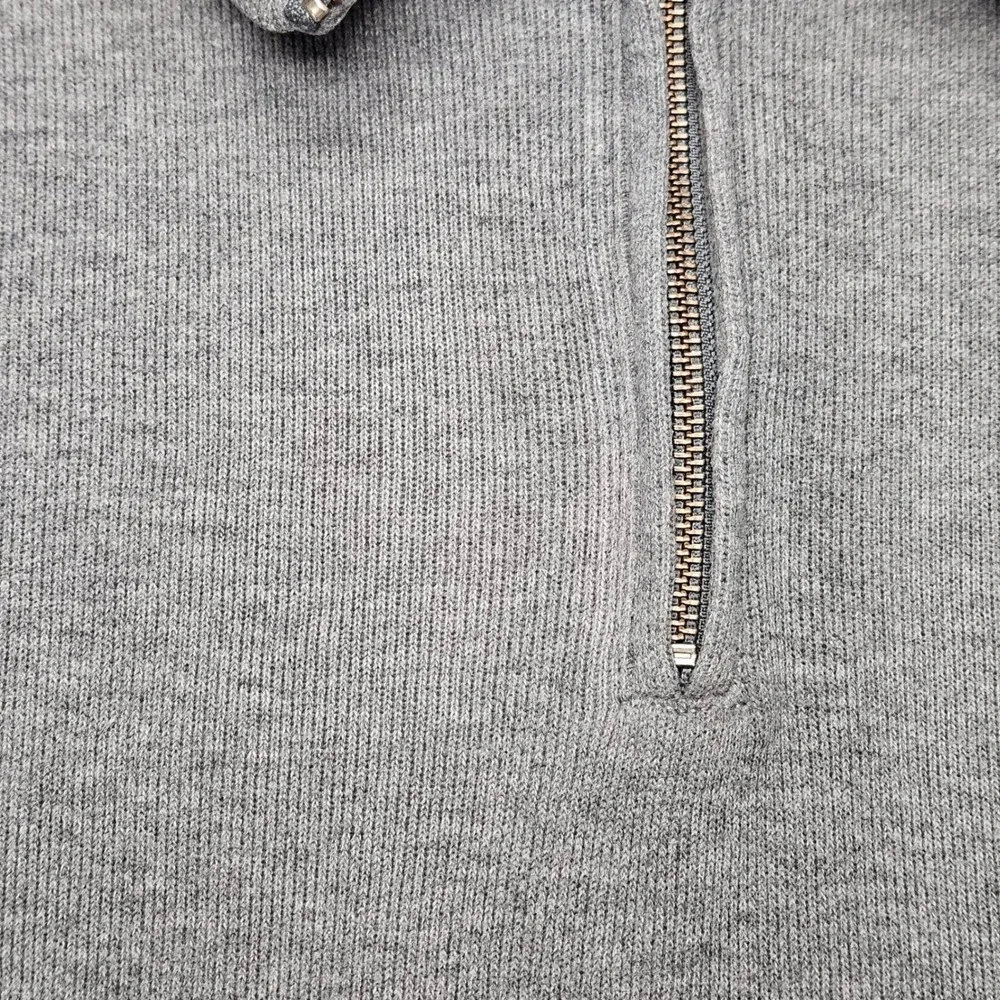 Polo Ralph Lauren Mens Large Gray 1/4 Zip Cotton Pullover Sweater Heather Gray